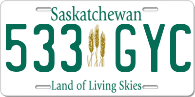 SK license plate 533GYC