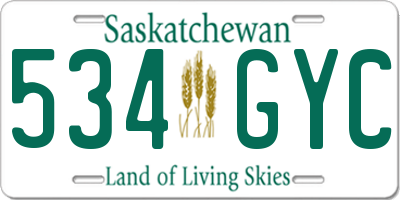 SK license plate 534GYC