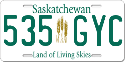 SK license plate 535GYC