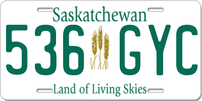 SK license plate 536GYC