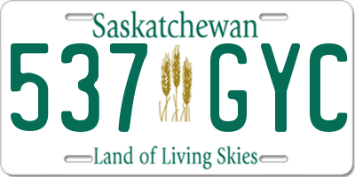 SK license plate 537GYC