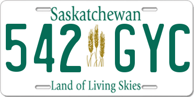 SK license plate 542GYC