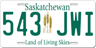 SK license plate 543JWI