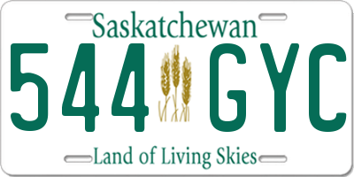 SK license plate 544GYC