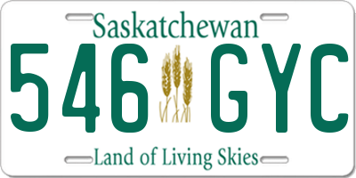 SK license plate 546GYC