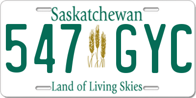 SK license plate 547GYC