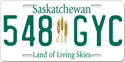 SK license plate 548GYC