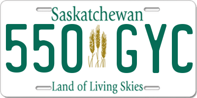 SK license plate 550GYC