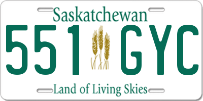 SK license plate 551GYC