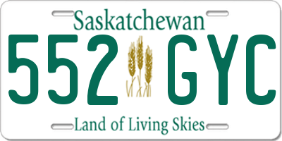 SK license plate 552GYC