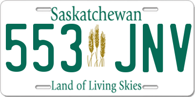 SK license plate 553JNV