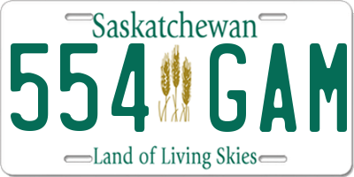 SK license plate 554GAM