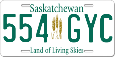 SK license plate 554GYC