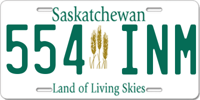SK license plate 554INM