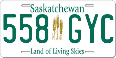 SK license plate 558GYC