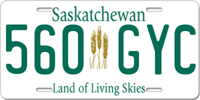 SK license plate 560GYC