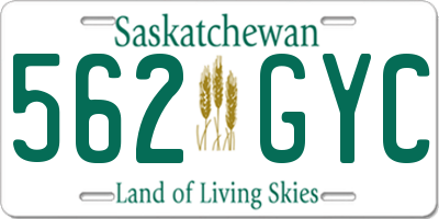 SK license plate 562GYC