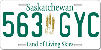 SK license plate 563GYC