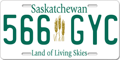 SK license plate 566GYC