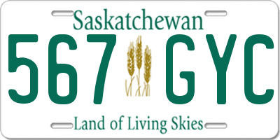 SK license plate 567GYC