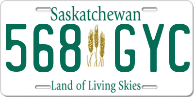 SK license plate 568GYC