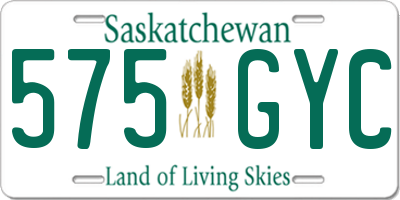 SK license plate 575GYC