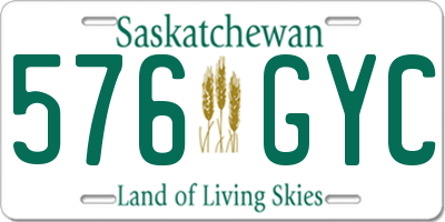 SK license plate 576GYC