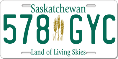 SK license plate 578GYC