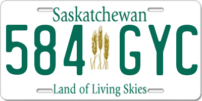 SK license plate 584GYC