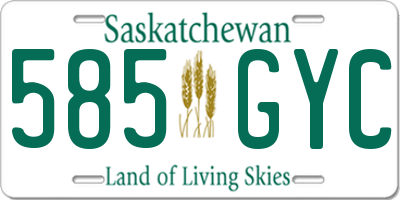 SK license plate 585GYC