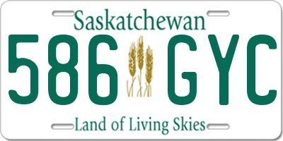 SK license plate 586GYC