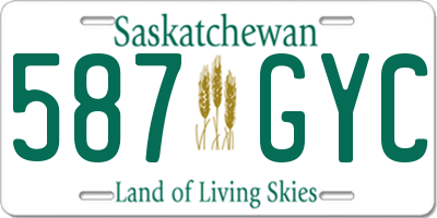 SK license plate 587GYC