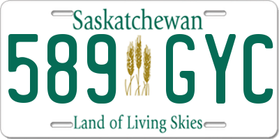 SK license plate 589GYC