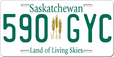 SK license plate 590GYC