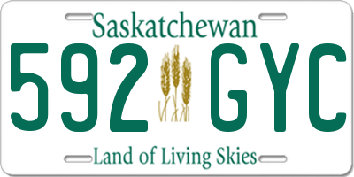 SK license plate 592GYC