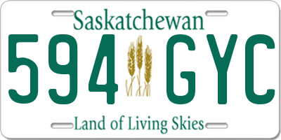 SK license plate 594GYC