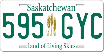 SK license plate 595GYC