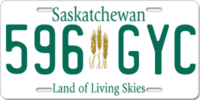 SK license plate 596GYC