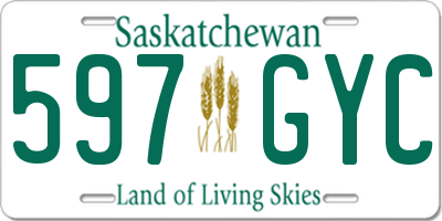 SK license plate 597GYC