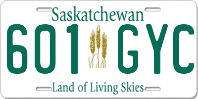 SK license plate 601GYC