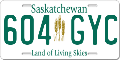 SK license plate 604GYC