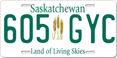 SK license plate 605GYC