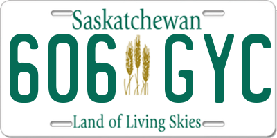 SK license plate 606GYC