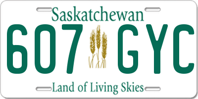 SK license plate 607GYC