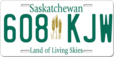 SK license plate 608KJW