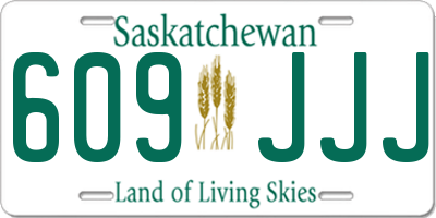 SK license plate 609JJJ