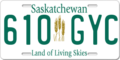 SK license plate 610GYC