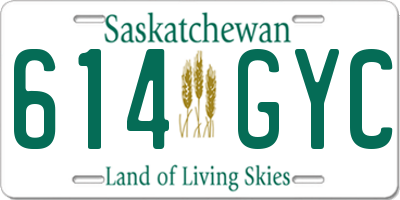 SK license plate 614GYC