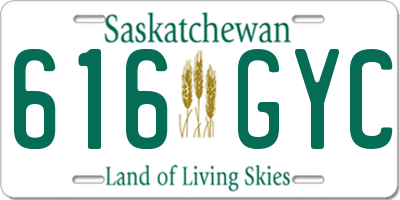 SK license plate 616GYC