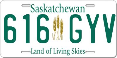 SK license plate 616GYV